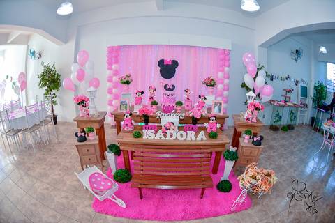 No clique de by Eli Matos painel principal com tema  mini rosa, na cor rosa'