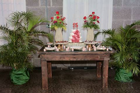 Decoração da mesa de doces da festa da Emily, no clique de by Eli Matos'