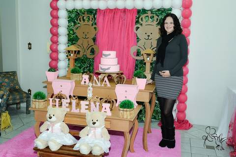 No clique de by Ely Matos, detalhe do painel principal na decoração do chá de fraldas da Ana Helena'