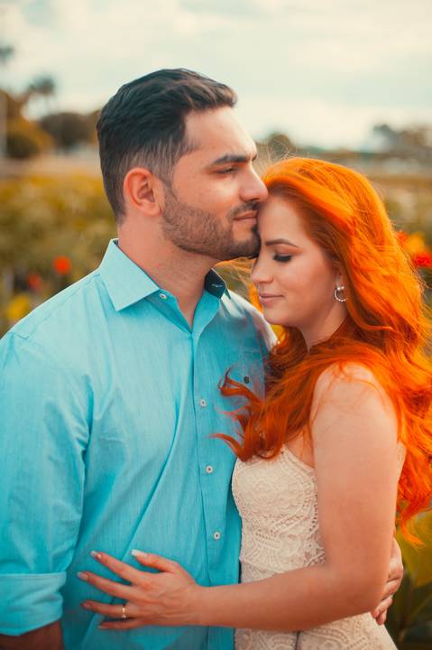 ensaio de casal - praça dos cristais - fotografia de ruiva '
