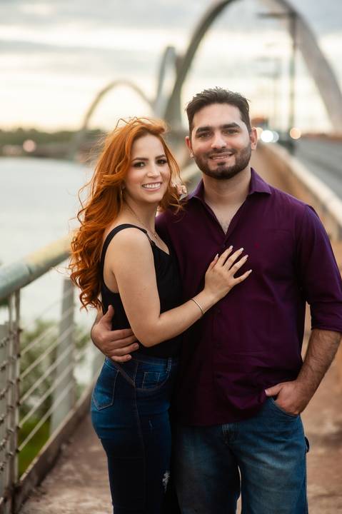 ensaio de casal - ponte JK - fotografia de ruiva '