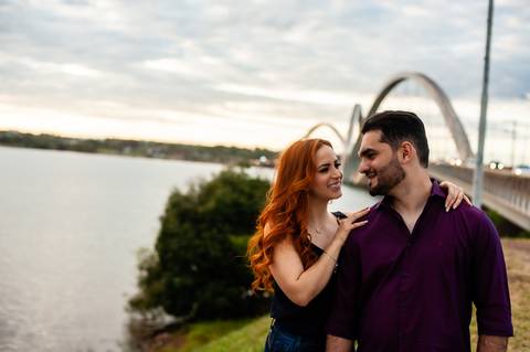 ensaio de casal - ponte JK - fotografia de ruiva '