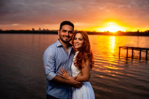 ensaio de casal - erminda dom Bosco - fotografia de ruiva  por do sol '