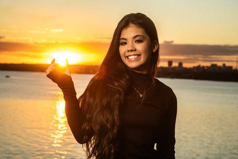 ENSAIO FOTOGRAFICO 15 ANOS NO PORDO SOL  pegando o sol '