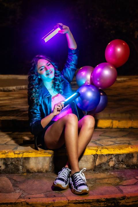 ensaio com  balão - heminda dom bosco -  ensaio  de debutante  '