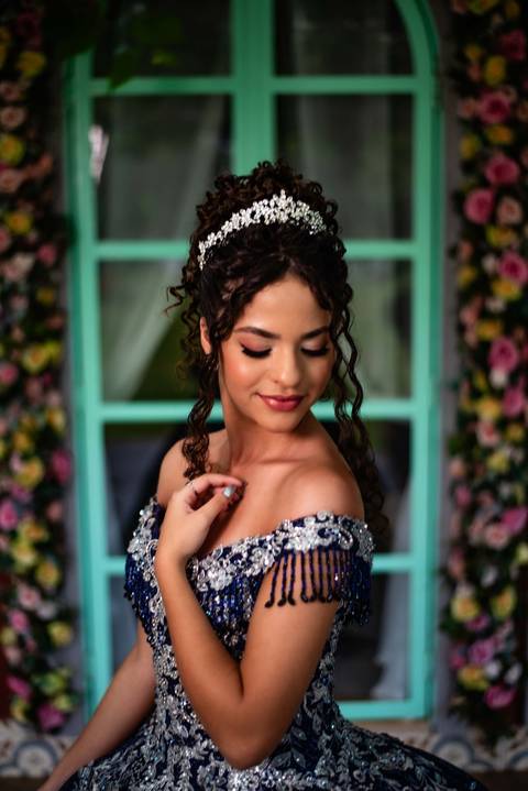 villa  giardini - ensaio de princesa  -  vertido azul '