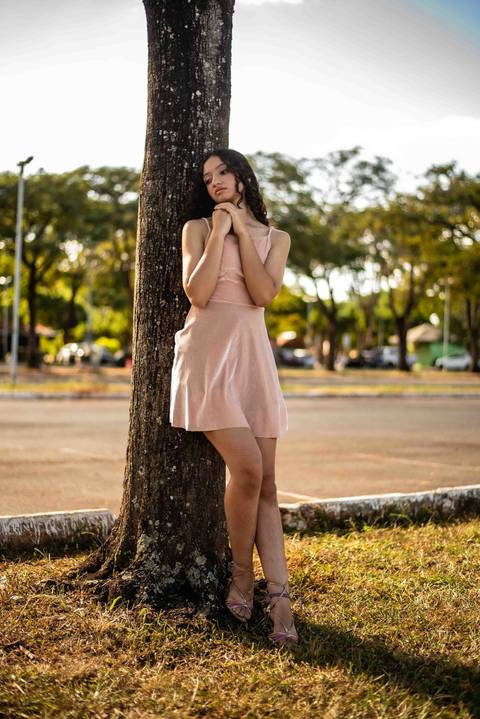 vestido rosa no parque  ensaio de 15 anos - debutante -  parque da cidade '