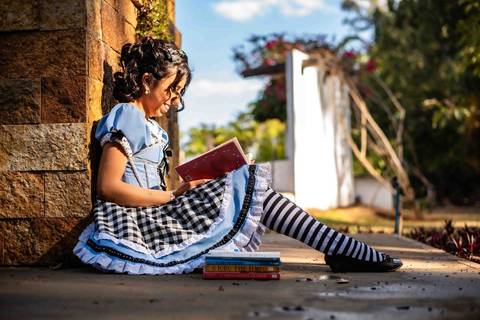 alice no pais das maravilhas -  jardim botânico -  alice no pais das Maravilhas - ensaio da debutante -  '