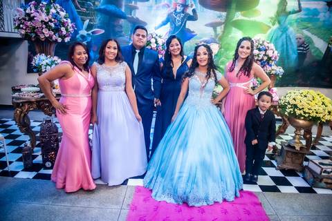 15 anos - festa  15 anos - Alice pais  das maravilhas  - vestido azul - festa de debutante '