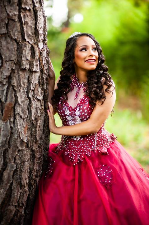 15 anos - debutante em brasilia - fotografia de debutante - vestido vermelho - debutande jadim botanico '