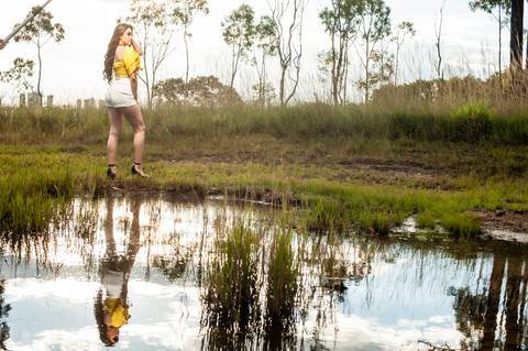 ensaio fotografico - ensaio feminino - fotografia de  mulher  - ensaio fotografico no gama - ensaio fotografico na santa maria  - make up - por do sol '