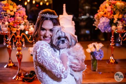 casamento amauri e viviane - casamento no por do sol  - Casamento  farol do cerrado - cachorro '