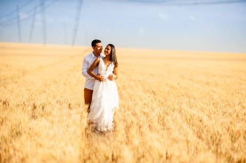 campo de trigo - girassóis - casal - ensaio de casal  -  por do sol  - dadf  - plantações '