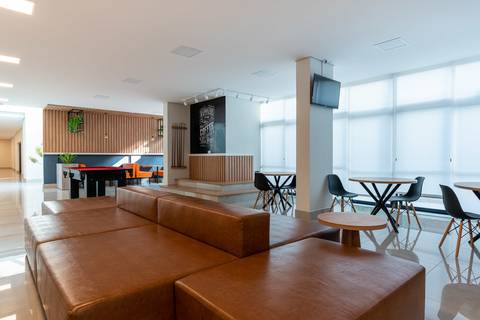 Coworking in a bulding managed by Best Stay, short-therm rental company, Curitiba, Brazil'