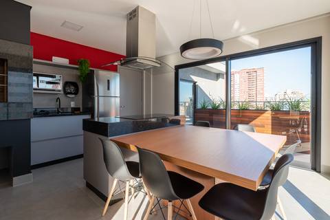 Leisure area in a bulding managed by Best Stay, short-therm rental company, Curitiba, Brazil'