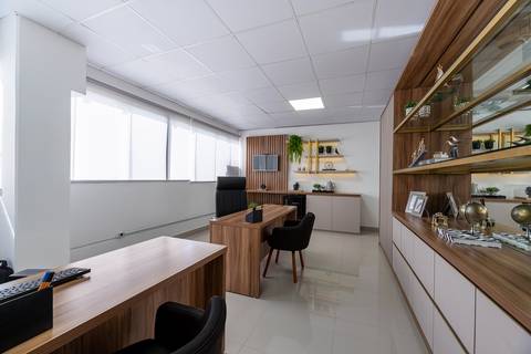 Supermarket Wozniak Curitiba Brazil Serra Fina Marcenaria commercial project directors office room'