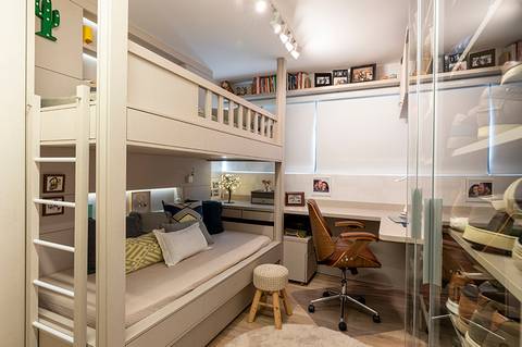 Projeto interiores Rose Teologides -Quarto de hóspedes e escritório - Vila Izabel - Curitiba - Brazil'