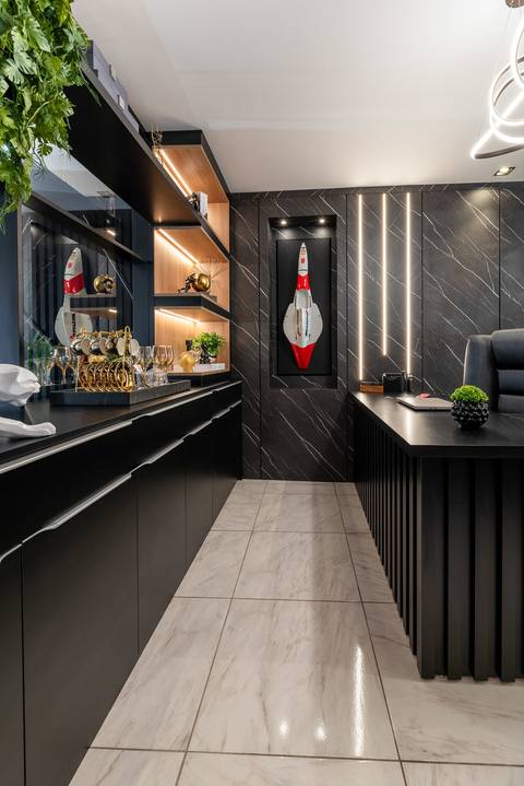 Prime Veículos wood Interior Project Director room office Serra Fina Marcenaria'