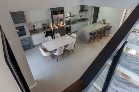 Casa Abranches project Manoella Hamati Apex Arquitetura kitchen Curitiba Brazil'