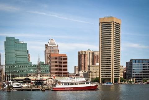 Cityscape of Port of Baltimore, USA'