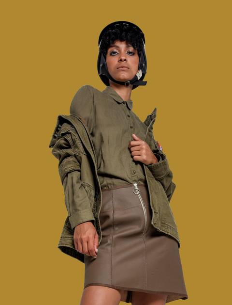 Rana Oliveira Take Agency Curitiba portfolio Bravo Fotografia fashion military mood Omicron Photography School class 2019 LR'