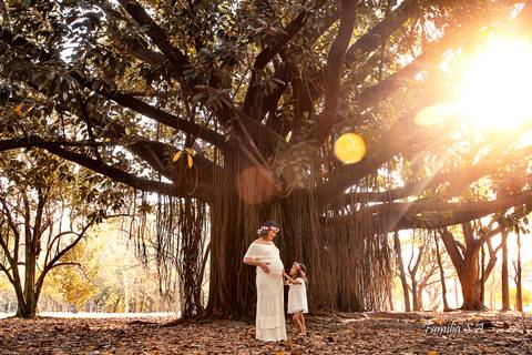 Ensaio Gestante Externo mae e filha'