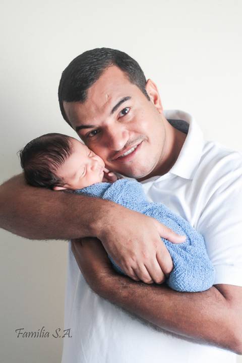 Ensaio Newborn com Pai'