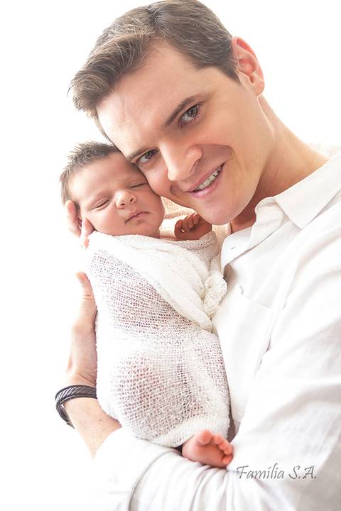 Ensaio Newborn com Papai'
