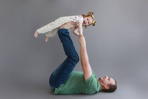 Fotografia de Família pai e filha'