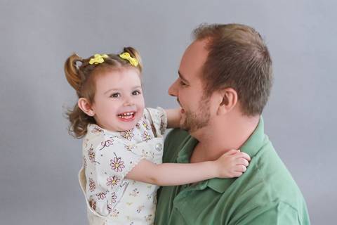 Fotografia Ensaio de Família pai e filha'