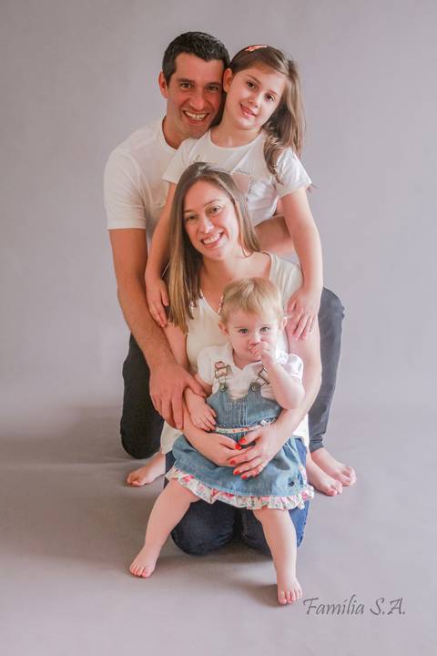 Ensaio Fotográfico de Família em estúdio'