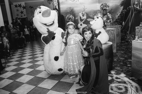 personagens vivos frozen'