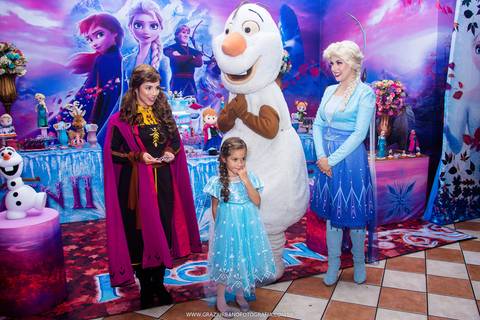 personagens vivos frozen'