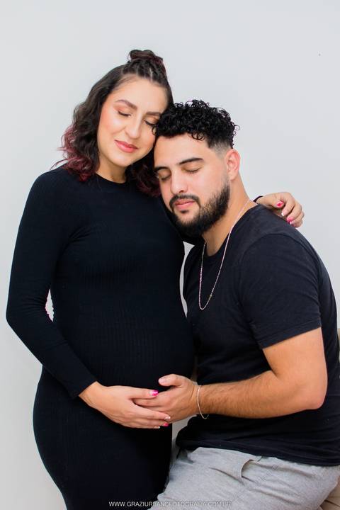 ensaio gestante em casa'