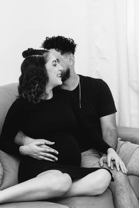 ensaio gestante em casa ideias'