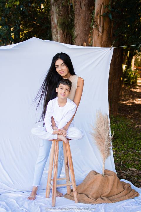 cenário boho no parque'
