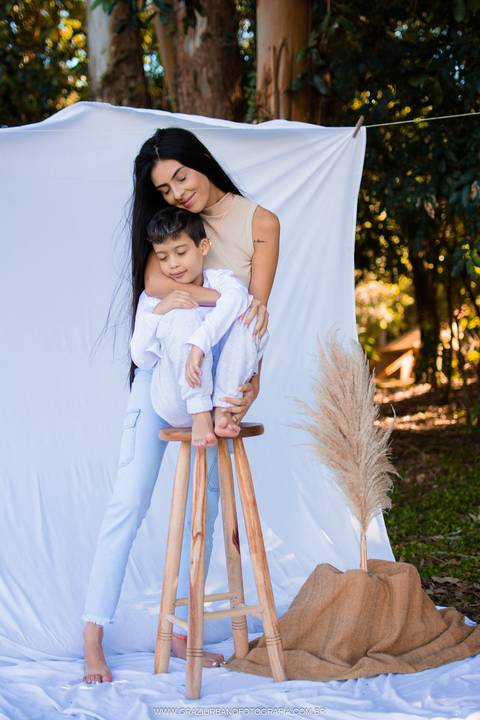 cenário boho no parque'