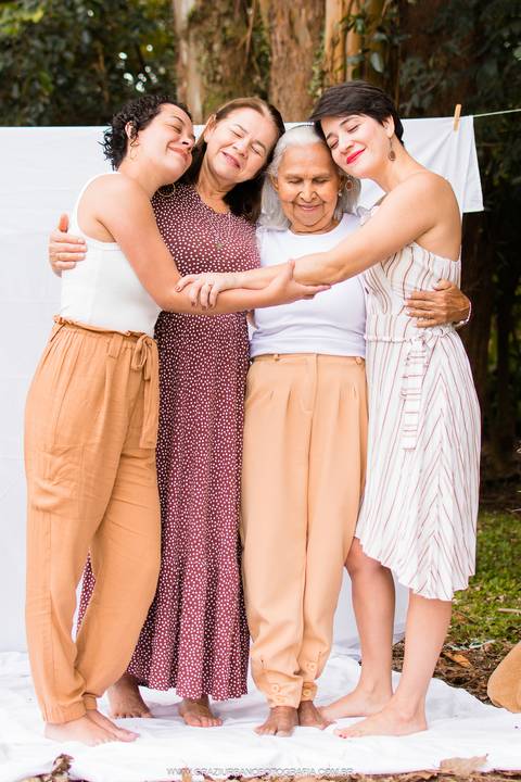 ensaio mãe e filhas'