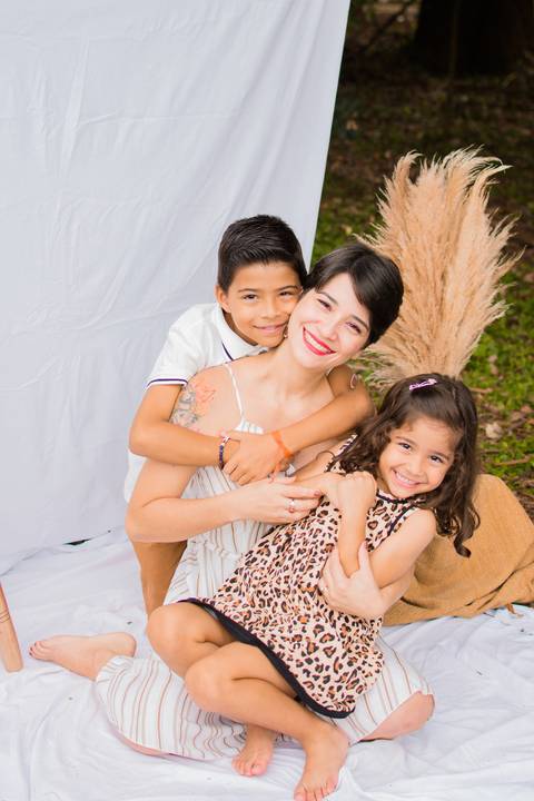 ensaio mãe e filhas'