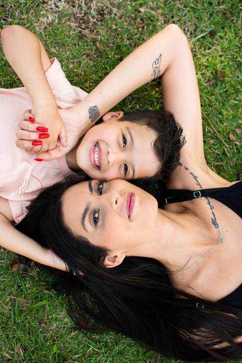 ensaio no parque mãe e filho'