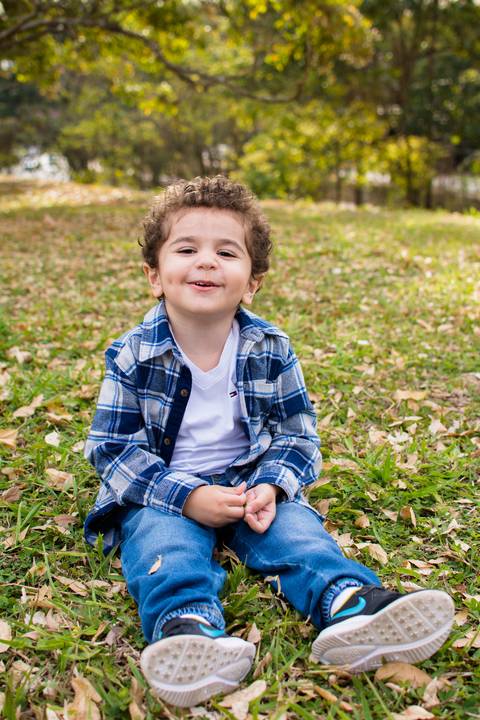 ensaio infantil no parque'