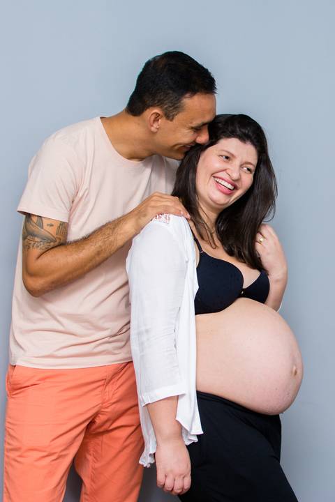 ensaio gestante em casa'