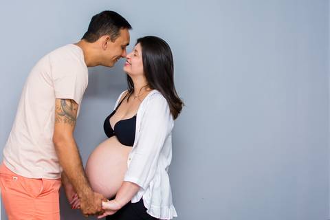 ensaio gestante em casa'