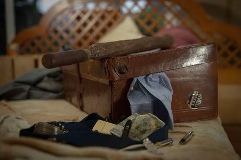 Cenário da peça  Dois Perdidos em uma Noite Suja em ensaio fotográfico para divulgação do espetáculo'