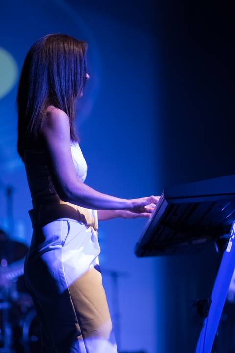  Tecladista em Show da Horário Nobre RetroBand no Teatro UMC-SP'