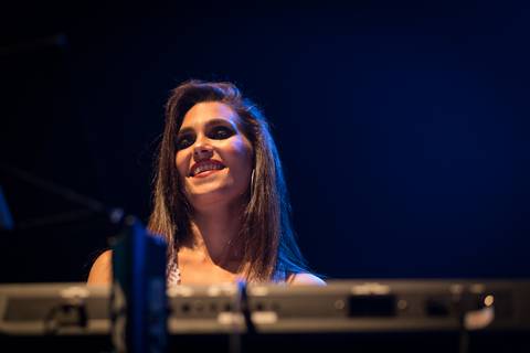 Tecladista em Show da Horário Nobre RetroBand no Teatro UMC-SP'