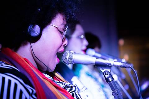 Fotos de melhores momentos da performance na escola de música Voice no Brooklin SP'