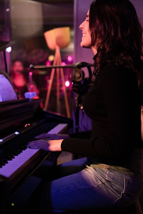 Fotos de melhores momentos da performance na escola de música Voice no Brooklin SP'