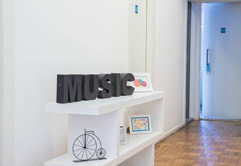 Registro fotográfico da estrutura da Escola Voice, no Brooklin.'