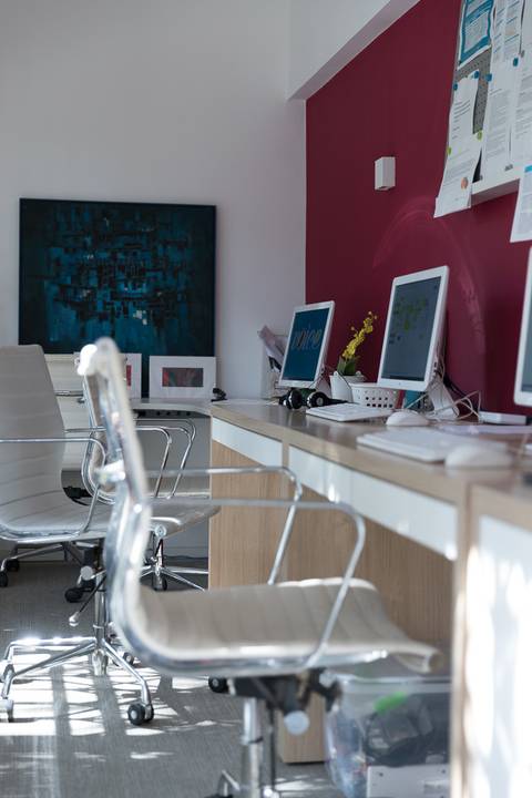 Registro fotográfico da estrutura da Escola Voice, no Brooklin.'